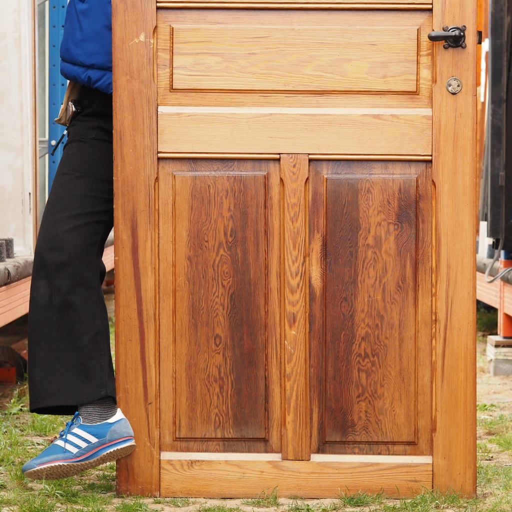 Door in varnished solid pine  (H. 246 cm x W. 87 cm) - Right/Left