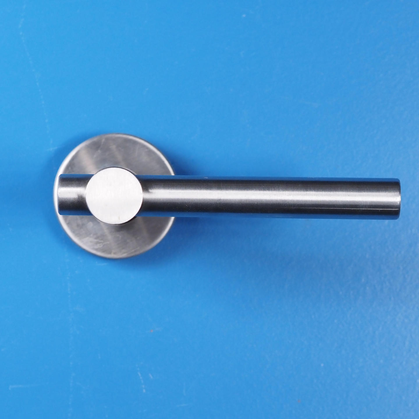 Door handle in brushed stainless steel