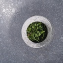 Square basin in natural stone (W. 44 cm) - Black