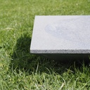 Square basin in natural stone (W. 44 cm) - Grey
