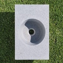 Basin in natural stone (L. 45 cm x W. 28 cm) - Grey