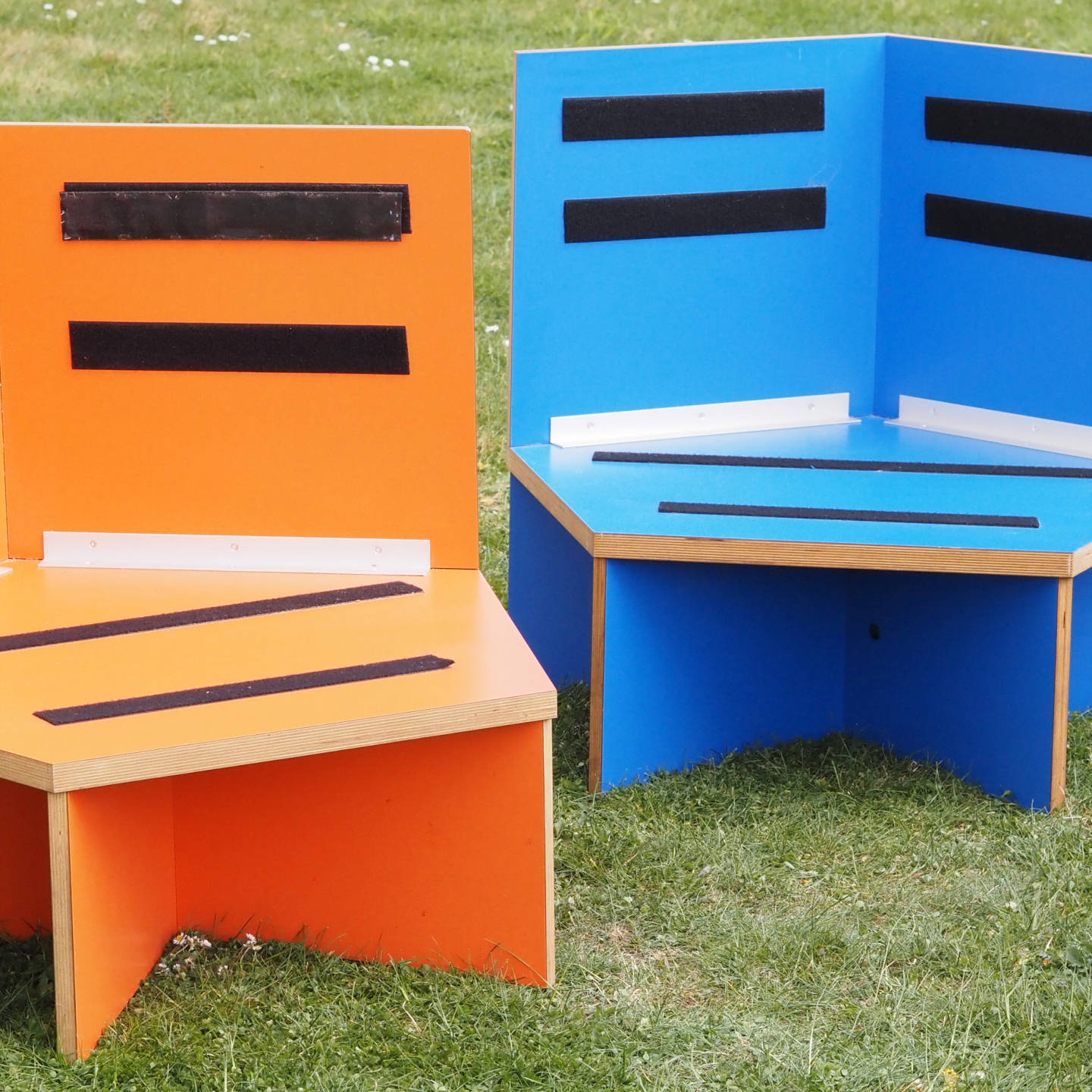 Seating structure by B-architecten from the Muntpunt library (various colors)