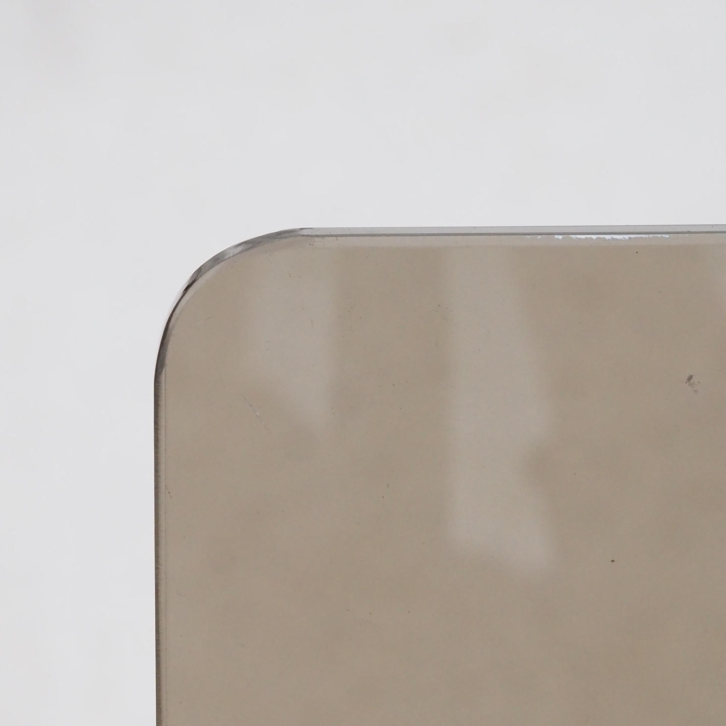 Glass holder in smoked tempered glass by Veca