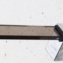 Towel holder in smoked tempered glass by Veca