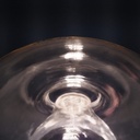 Wall/Ceiling light in clear glass and bakelite - Angled