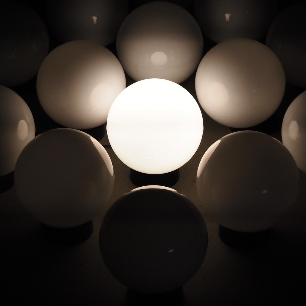 Wall/Ceiling light in opaline glass and bakelite - Straight