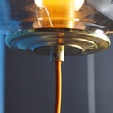 Hanging light 'Christelle' with orange cable and foot switch