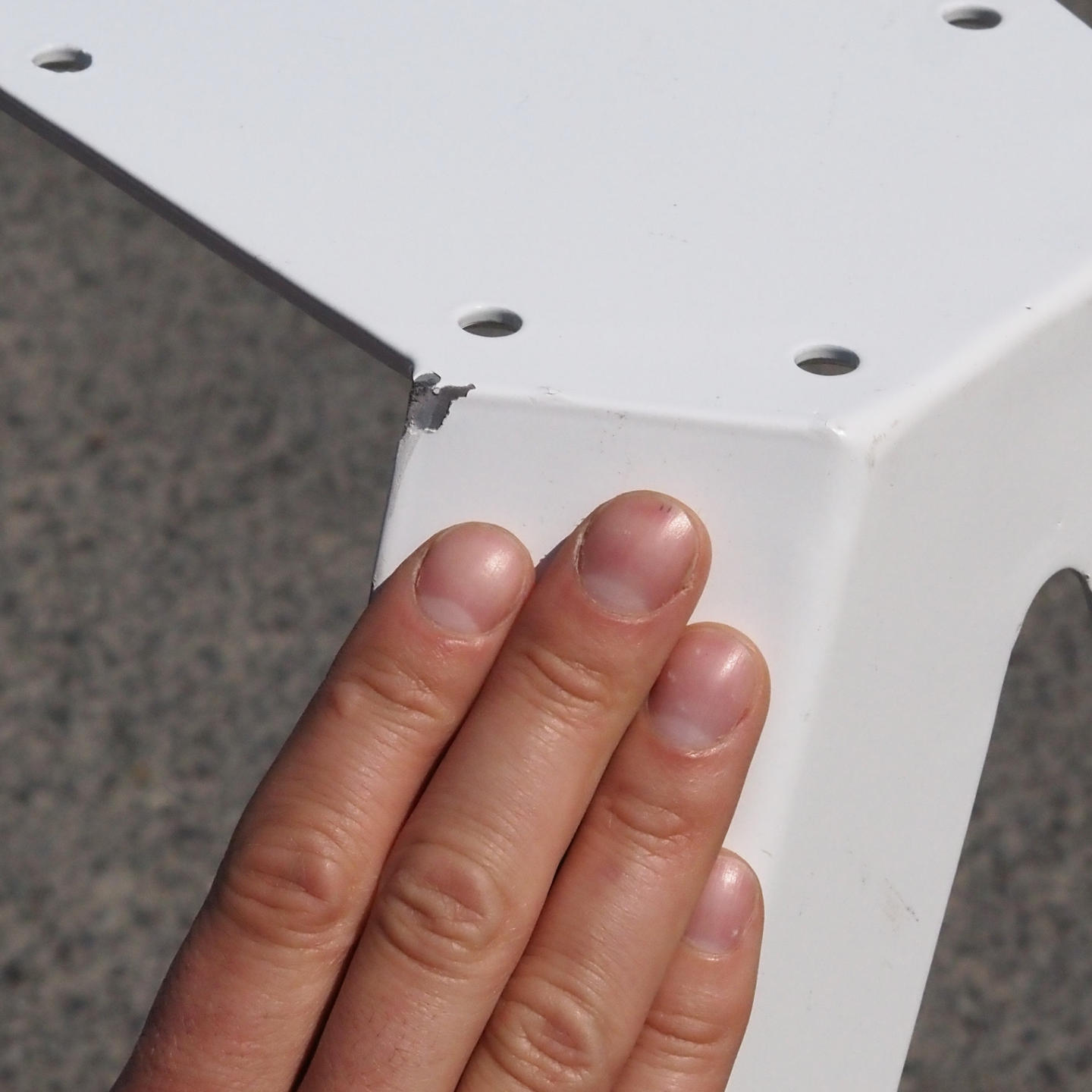 Pair of triangular table legs 'Sanba' by PJ Mares for Serax - White
