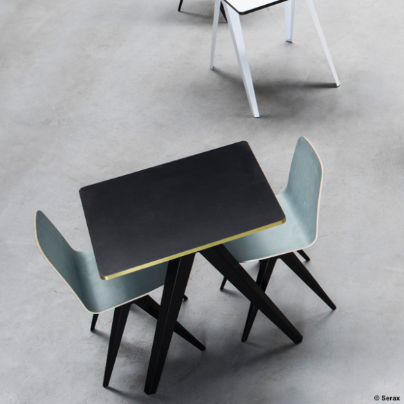 Pair of triangular table legs 'Sanba' by PJ Mares for Serax - White