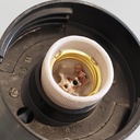 Wall/Ceiling light in opaline glass and bakelite - Angled