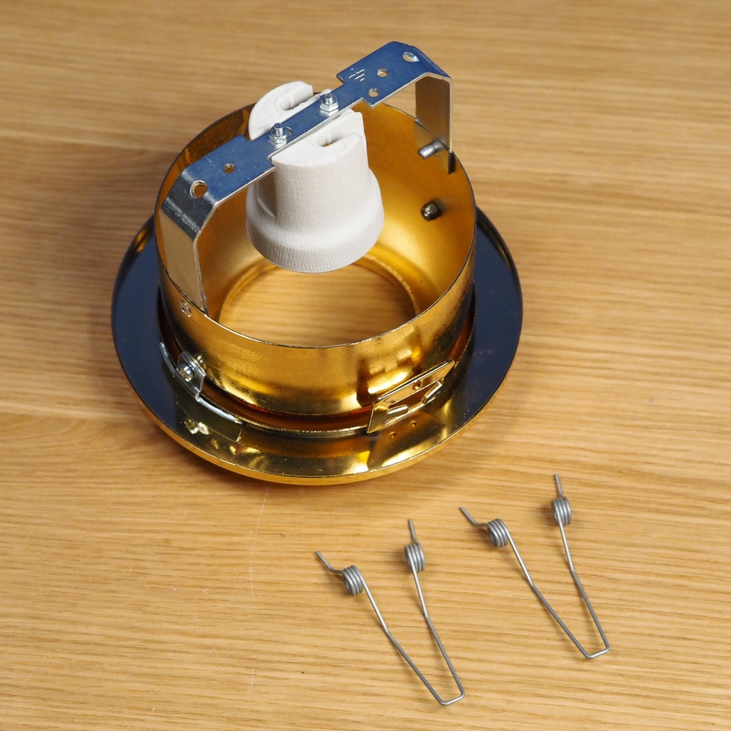 Recessed light  in gold chromed steel