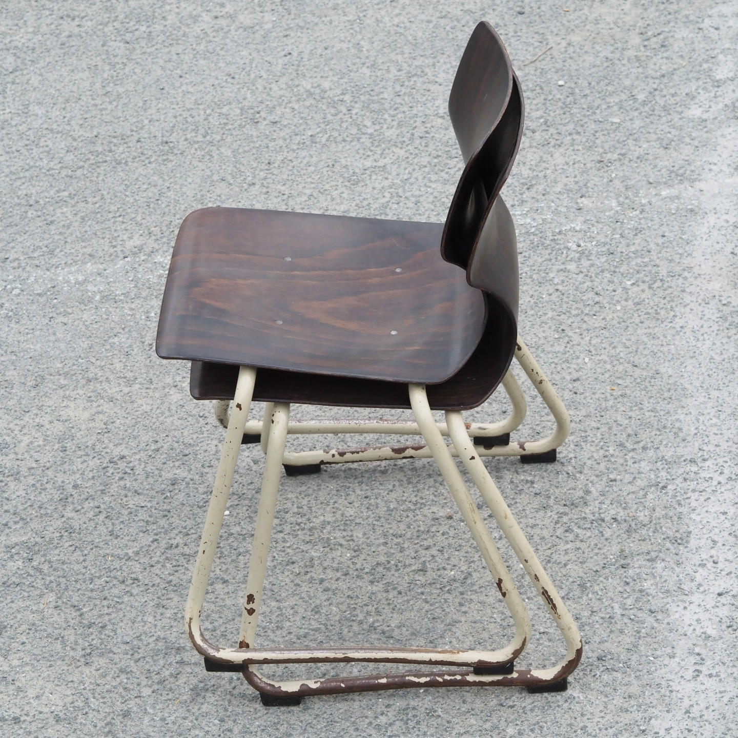 Stackable school chair in pagwood by Fpf Flötotto (Pagholz)