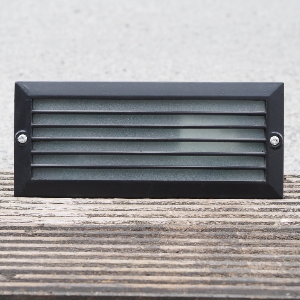 Outdoor recessed wall light 'Elegance' - Black (IP44)
