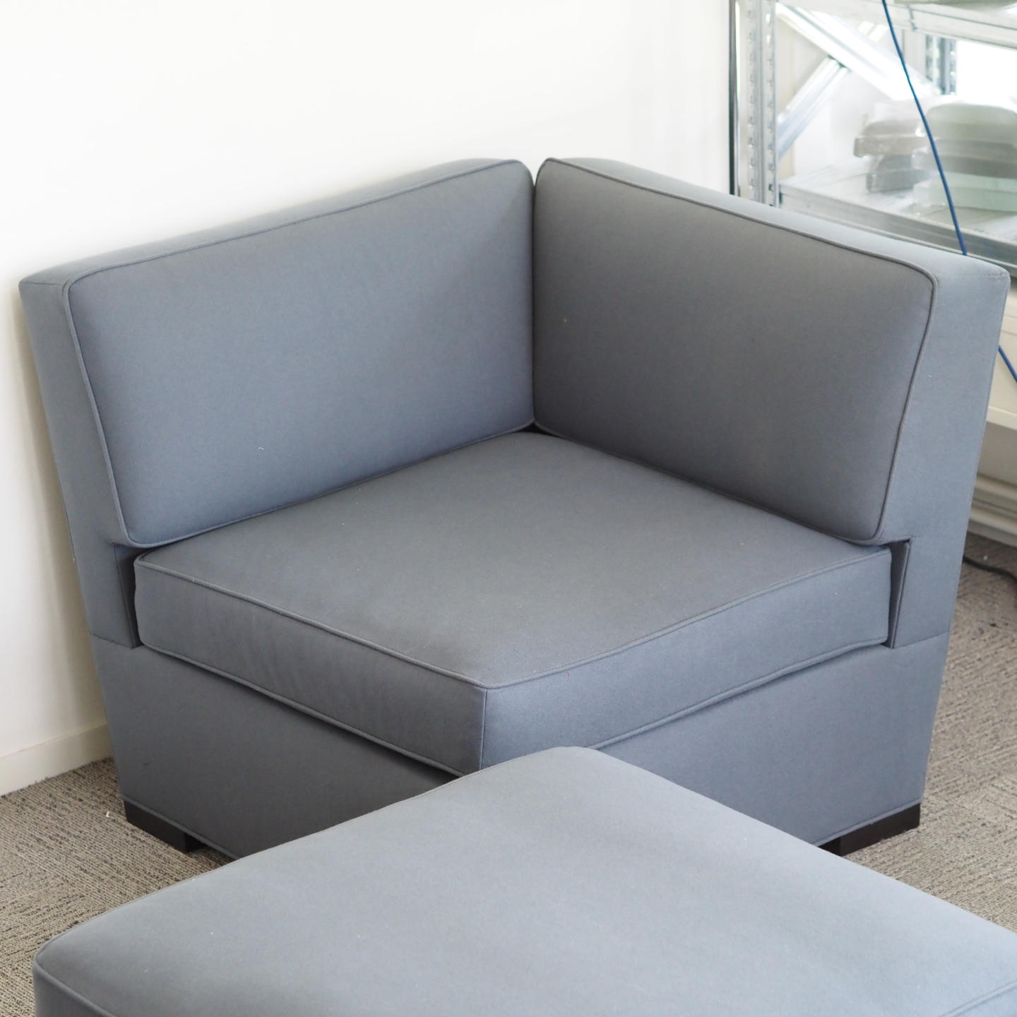 Sofa module with ottoman by Donghia