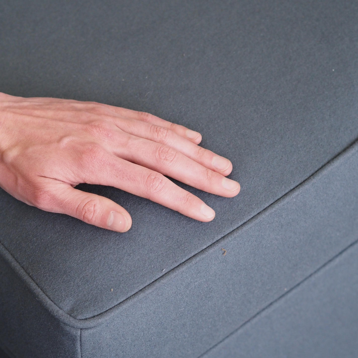 Sofa module with ottoman by Donghia