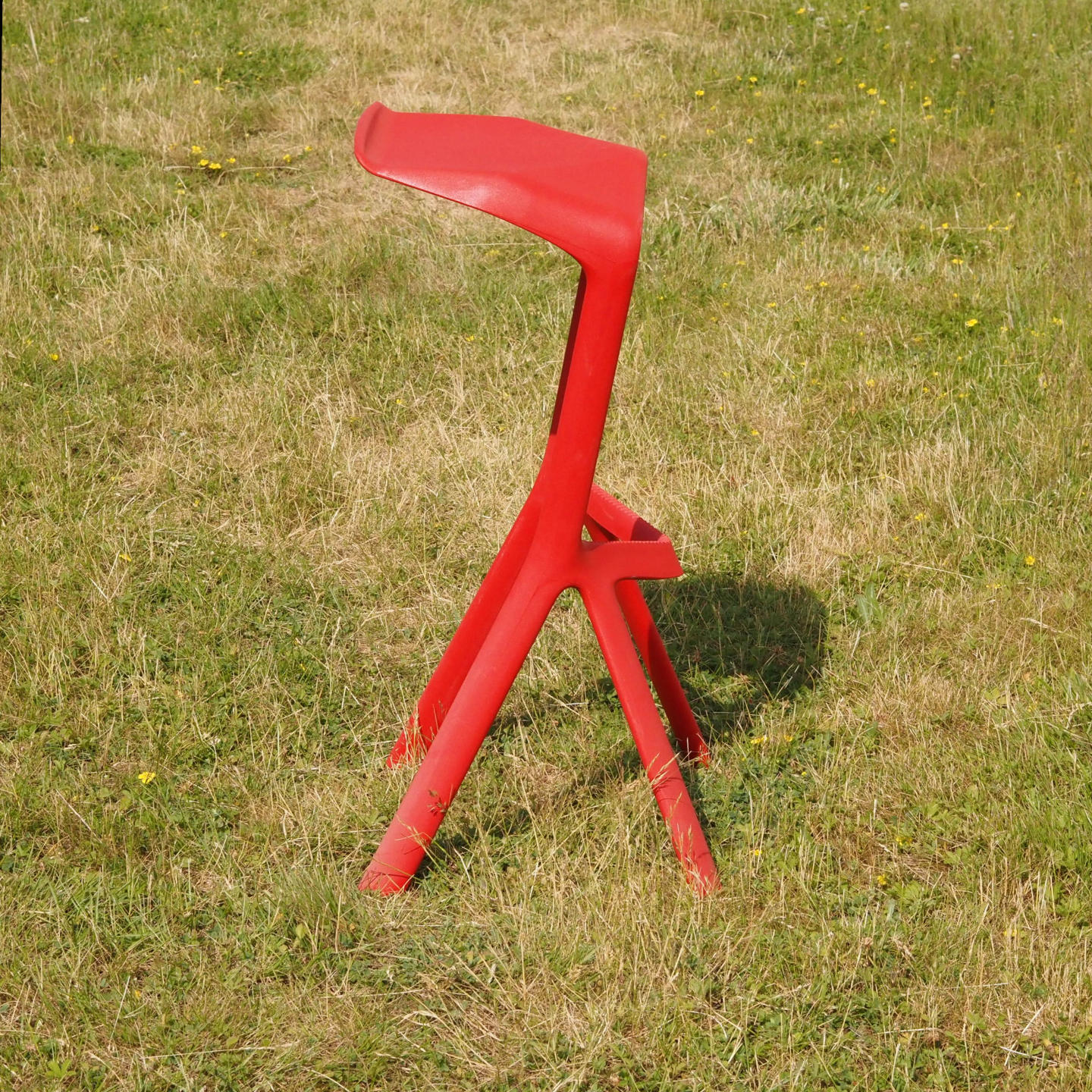 Bar stool 'Miura' by Konstantin Grcic for Plank (2005) - Red