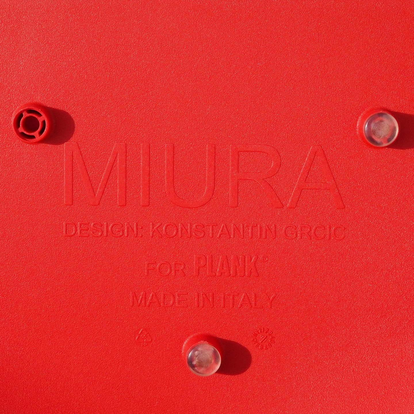 Bar stool 'Miura' by Konstantin Grcic for Plank (2005) - Red