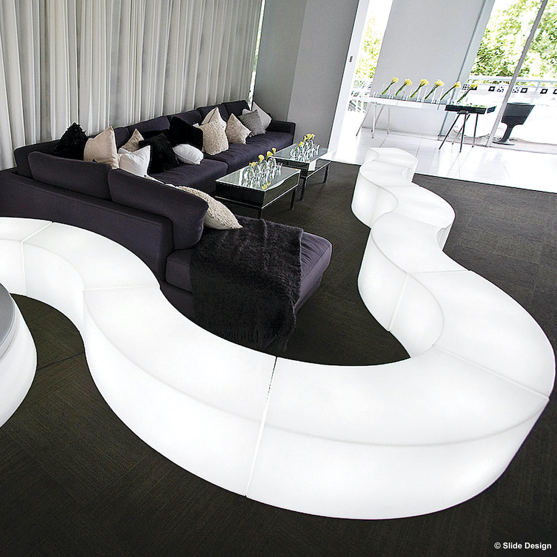Modular bench 'Snake' by Giò Colonna Romano for Slide