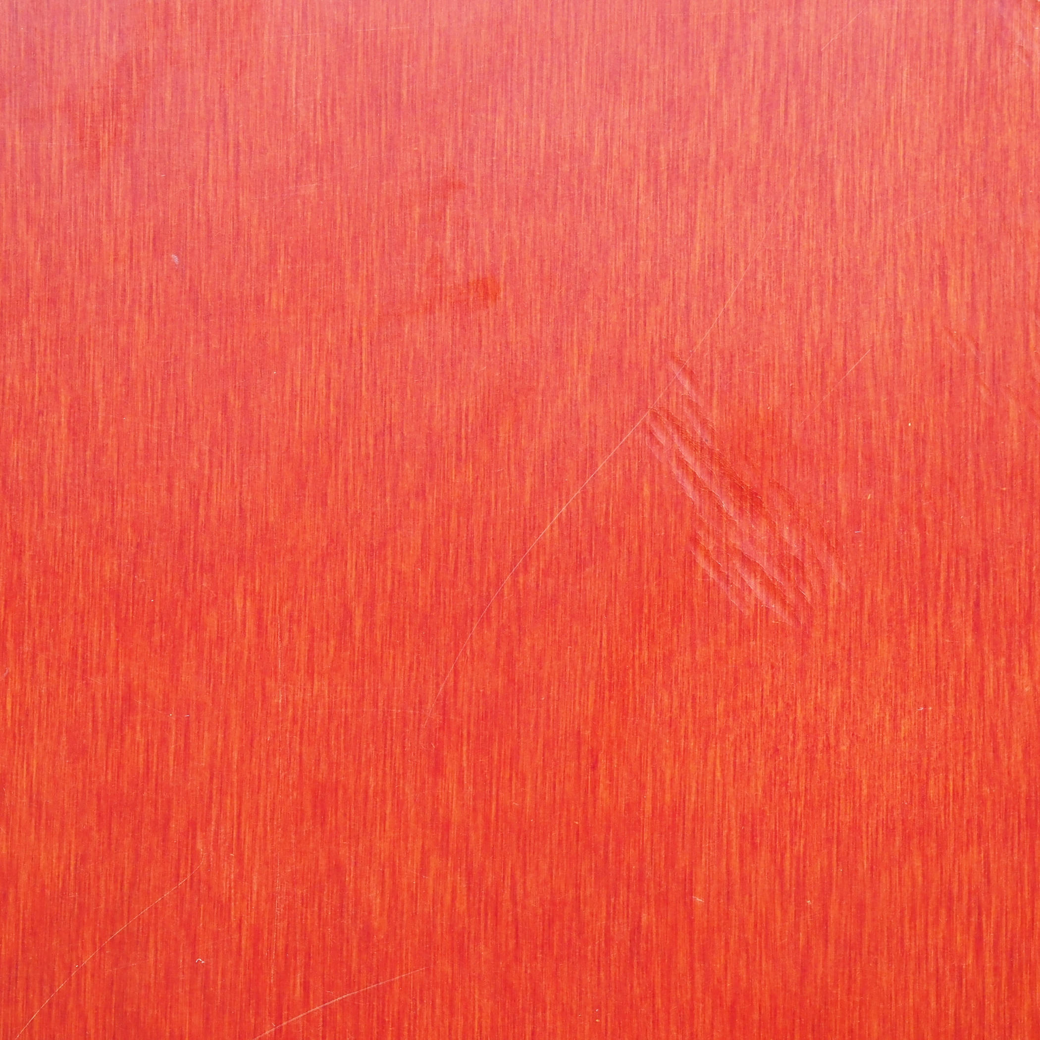 Large tabletop in laminated plywood with etched metallic ornaments