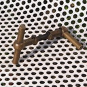 Door handle in solid brass