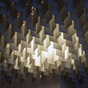Profile 'Mille feuille' for light diffusing ceiling from Générale de Banque