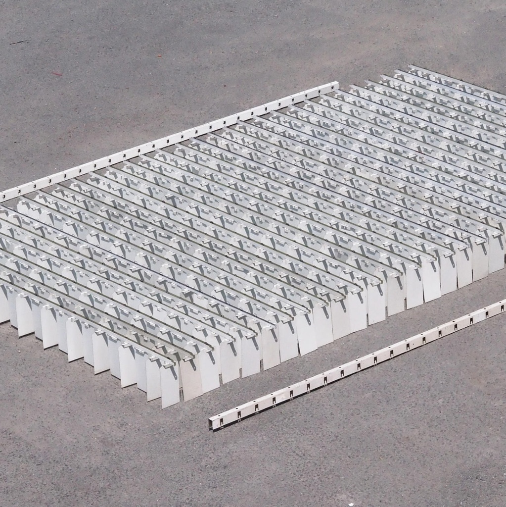 Support profile for light diffusing ceiling 'Mille feuille' from Générale de Banque