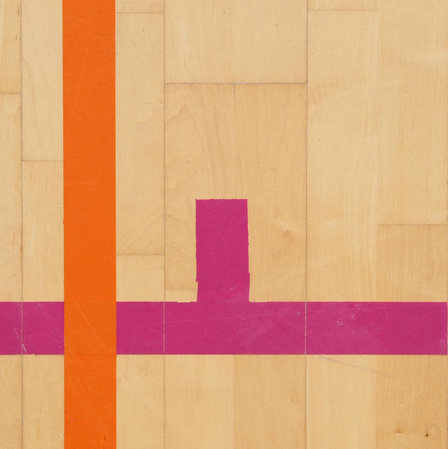 Gymnasium panel in cross-laminated timber with maple veneer (222 x 122 cm) - Sold per panel