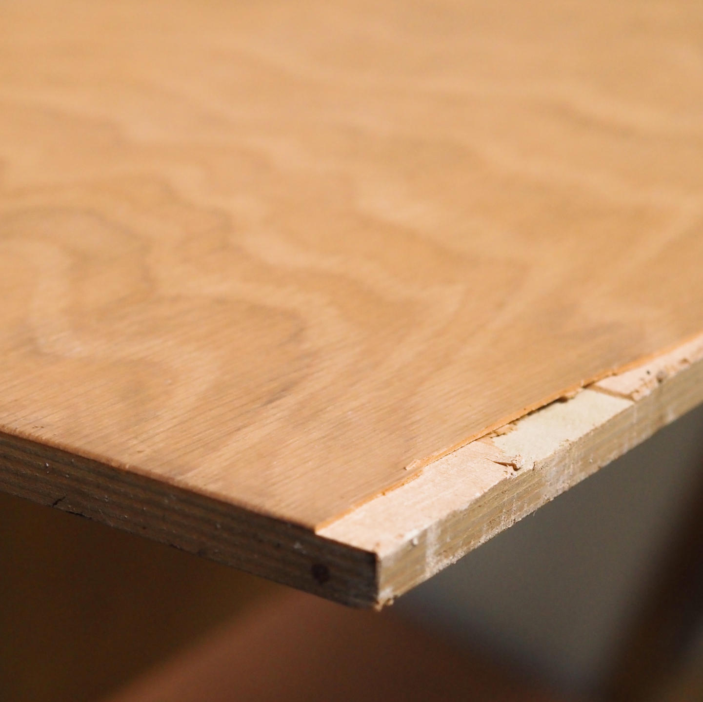 Ceiling module in oak plywood by Christophe Gevers from the Générale de Banque (L. 248,5 cm)