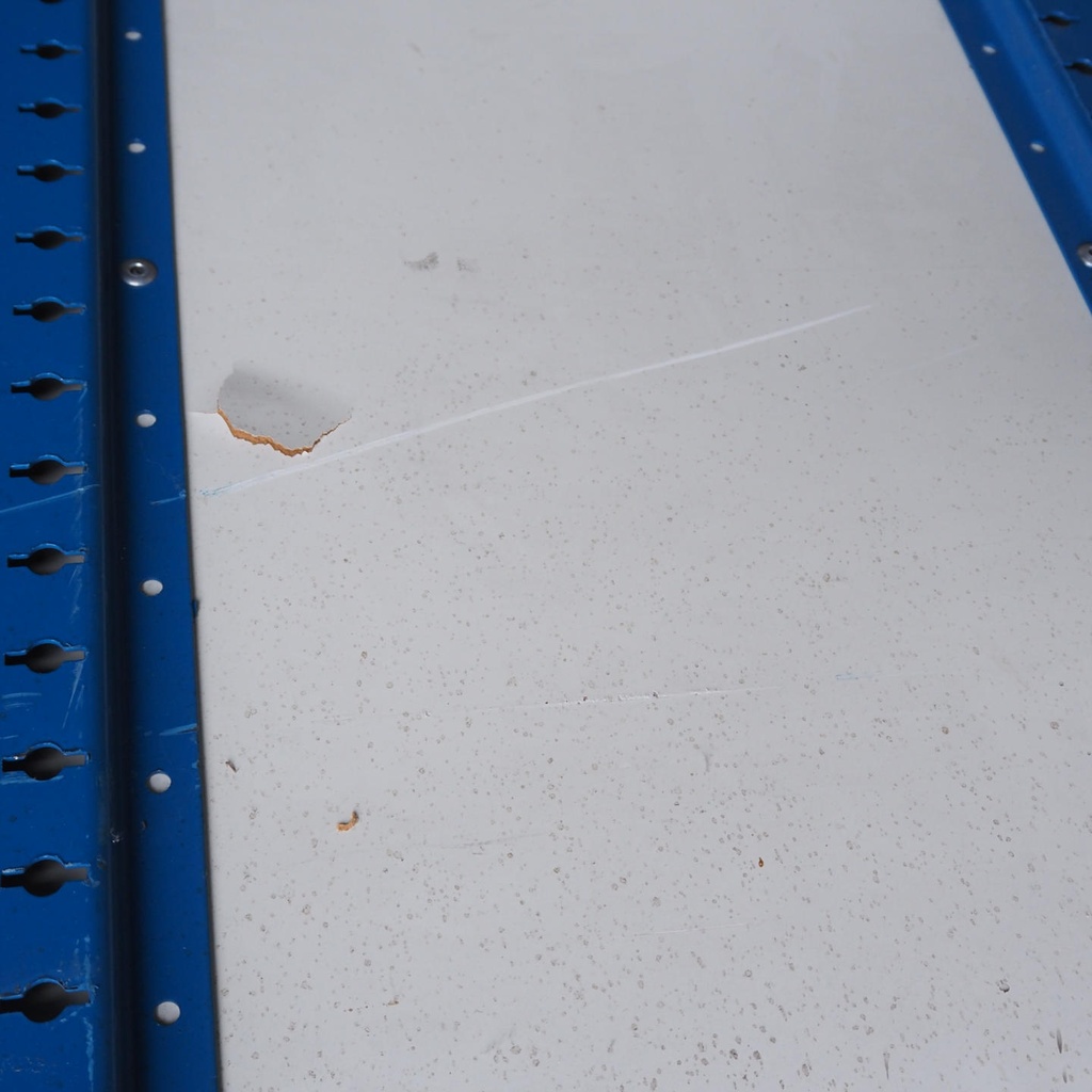 Large shelf by Mecalux (H. 230 cm) - Epoxy (White vertical frame)