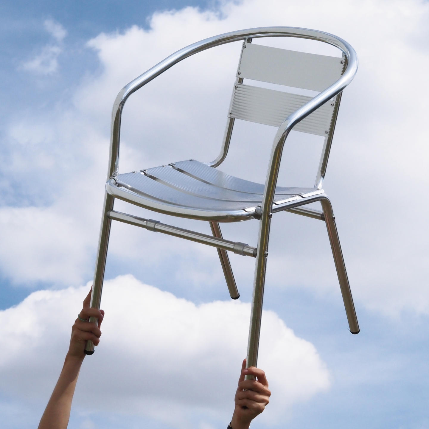 Alluminium armchair by Satelliet