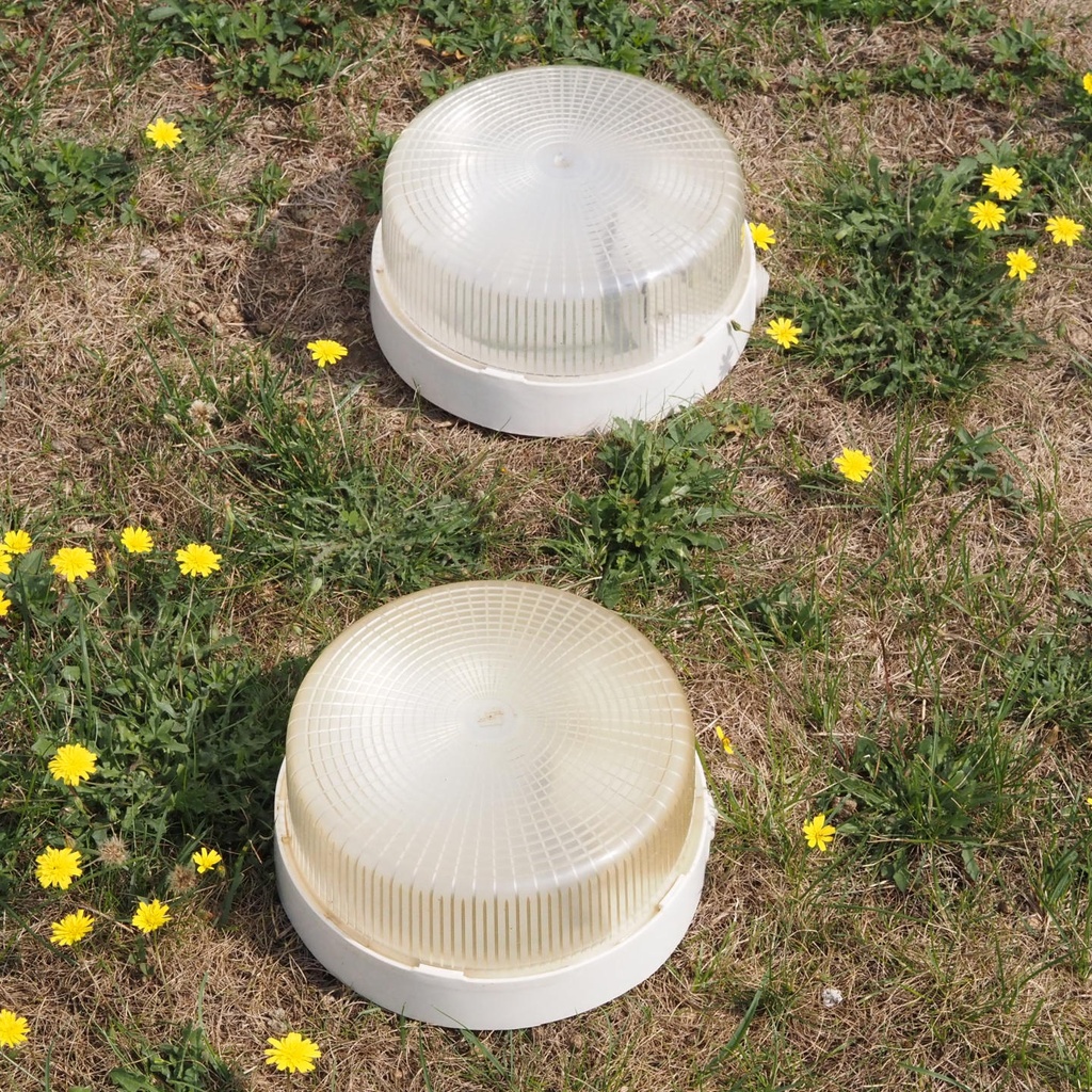 Wall/Ceiling light by Legrand in polycarbonate with porcelain socket (B22) - White