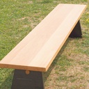 Bench 'June' in solid oak by Jean-François D'Or for Cruso - Black legs