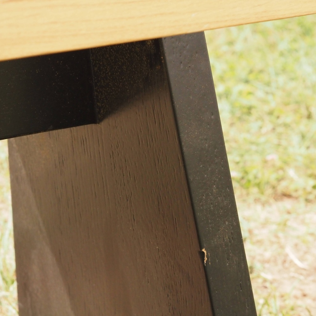 Bench 'June' in solid oak by Jean-François D'Or for Cruso - Black legs