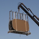 Large glass window from CBR Building by Constantin Brodzki & Marcel Lambrichs (ca. 1970)