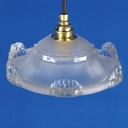 Hanging light 'Bonnie' with textured & frosted glass diffuser