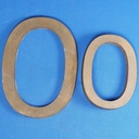 Floor numbers solid brass by Jules Wabbes ca. 1970