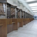 Floor numbers in solid brass by Jules Wabbes from the Générale de Banque