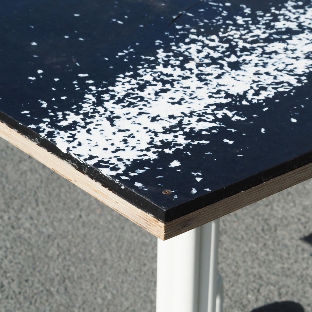 Square cafeteria table by Lionel Jadot