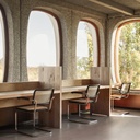 Large glass window from CBR Building by Constantin Brodzki & Marcel Lambrichs (ca. 1970)