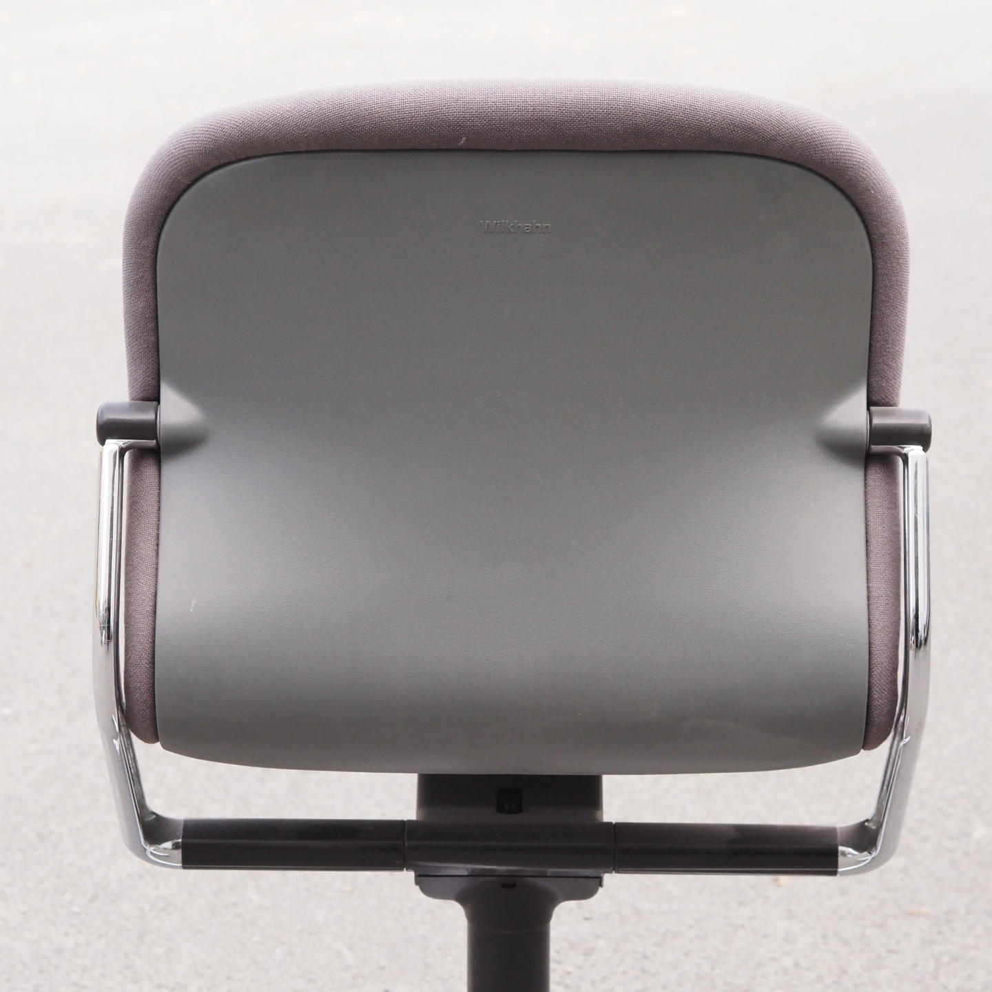 Swivel office chair 'FS 211/8' by Klaus Franck &amp; Werner Sauer for Wilkhahn (ca. 1980) - Aubergine/Grey