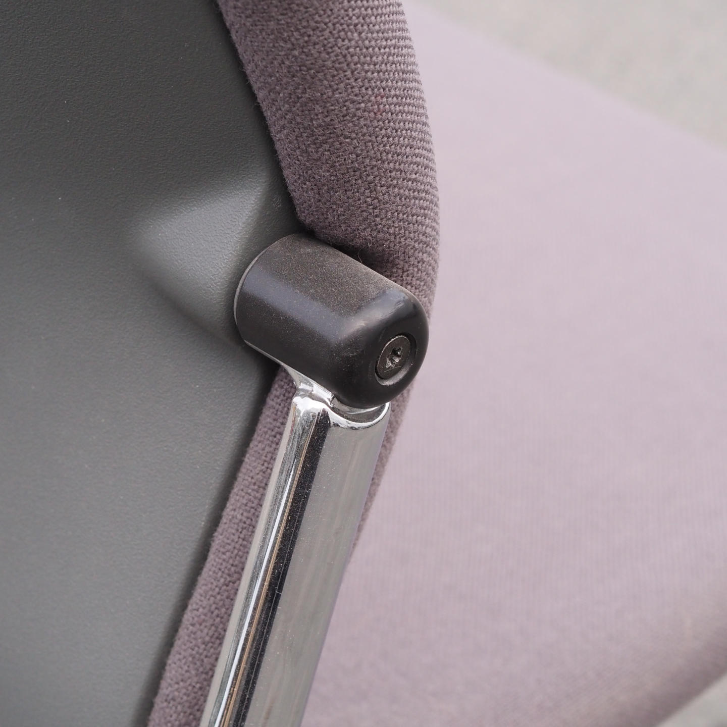 Swivel office chair 'FS 211/8' by Klaus Franck &amp; Werner Sauer for Wilkhahn (ca. 1980) - Aubergine/Grey