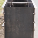 Partition in steel with decorative element 'Black Bush' by Christophe Gevers from the Générale de Banque (L. 510 cm)