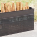 Partition in steel with decorative element 'Vertical Bamboo' by Christophe Gevers from the Générale de Banque (L. 400 cm)