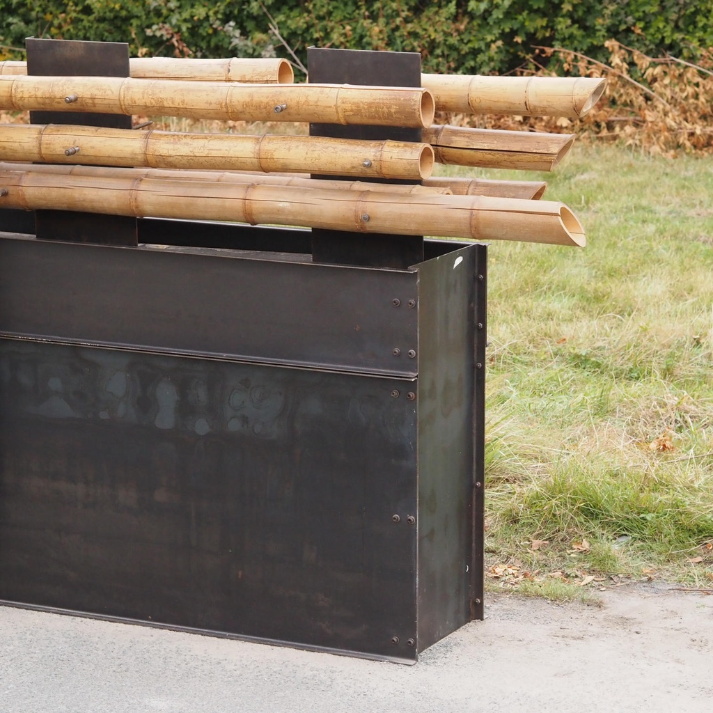 Partition in steel with decorative element 'Horizontal Bamboo' by ...