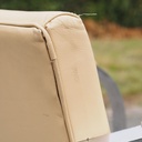 Armchair in chromed steel and synthetic leather