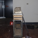 Partition in steel with decorative element 'Natural Stone' by Christophe Gevers from the Générale de Banque (L. 180 cm)