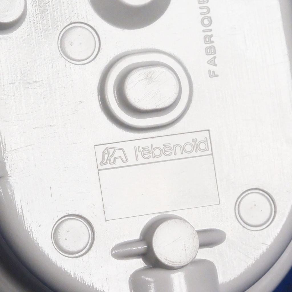 Caged wall/ceiling light with bakelite base and textured glass diffuser by L'ébènoïd