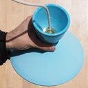 Hanging light 'Georgio' in opaline glass - Sky blue