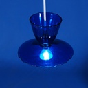 Hanging light 'Lara' in opaline glass - Cobalt blue