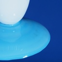 Hanging light 'Clea' in opaline glass - Sky blue/White